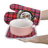 Clan Straiton Tartan Crest Oven Mitt And Pot Holder (2 Oven Mitts + 1 Pot Holder) DI93 Clan Rait Tartan Today